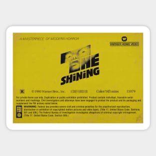 The Shining VHS Label Sticker
